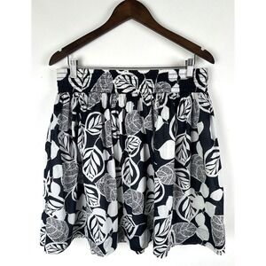NWT Banana Republic Factory‎ Smocked Waist Pull On Skirt Sz 6 SMALL Navy White